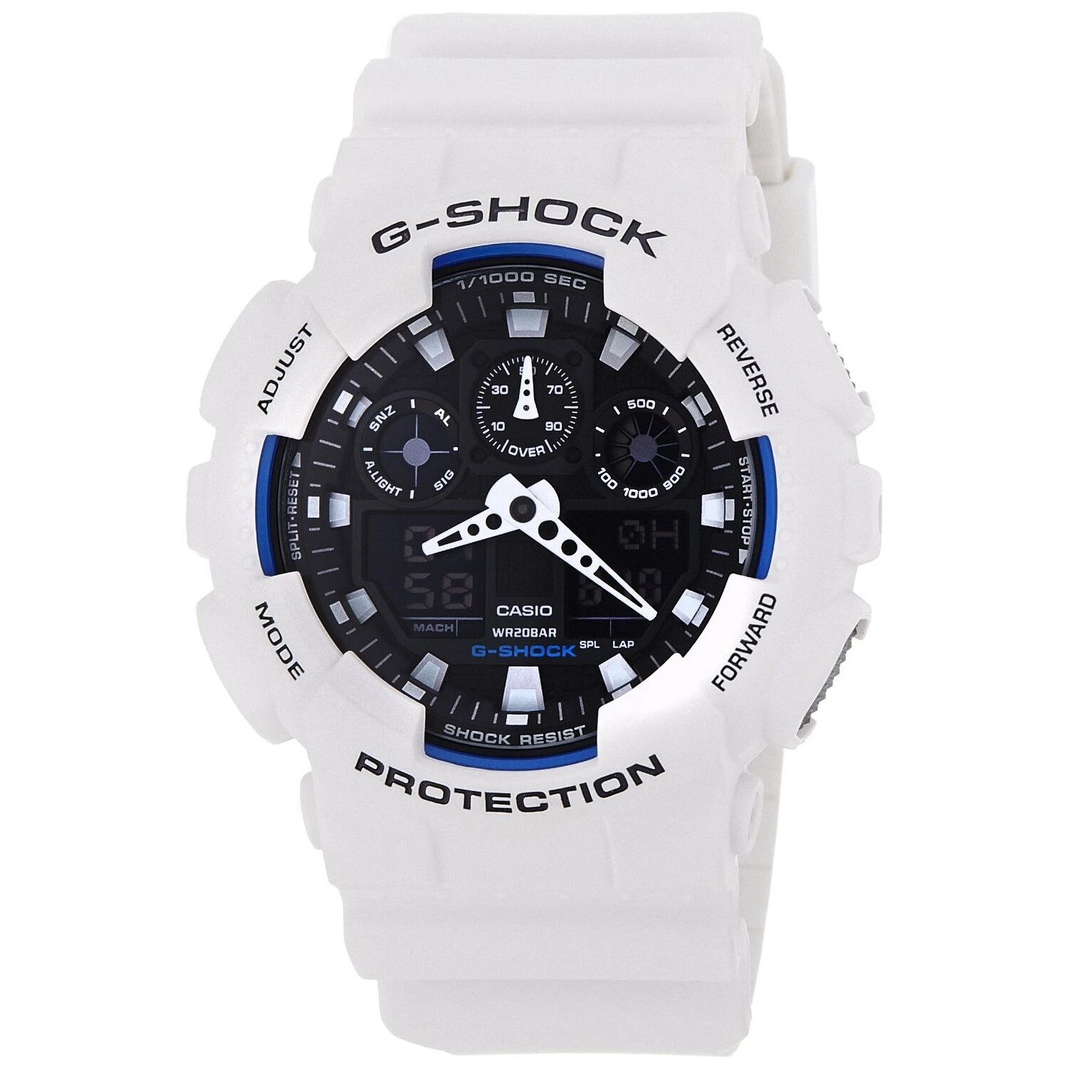 Casio G Shock ga 100b 7a men's shockproof G Shock watch with white  strap|Quartz Watches| - AliExpress