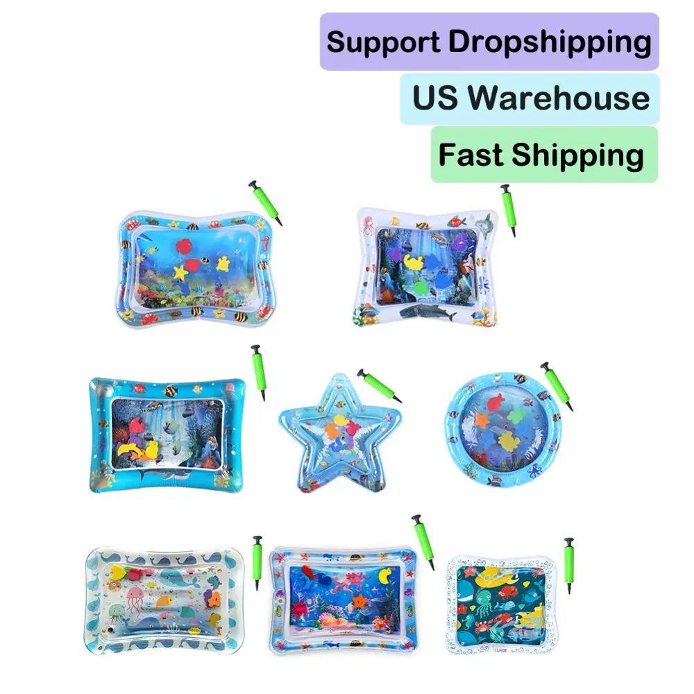 Toys Swimming Inflatable Activity-Mat Baby Play Tummy-Time with Pump Beach-Pool Infants