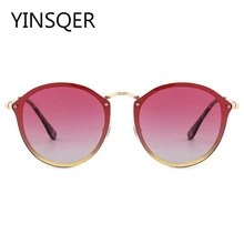 

Vintage Cat Eye Women's Round Sunglasses Polarized Female Eyeglasses Luxury Ladies Decorative Glasses For Driving Fashion 2021