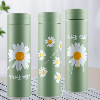 

500/350Ml Thermos Flask Coffee Mug Flowers Vacuum Mug Portable Water Cup Thermos Mug Travel Thermo Cup Thermosmug For Gifts