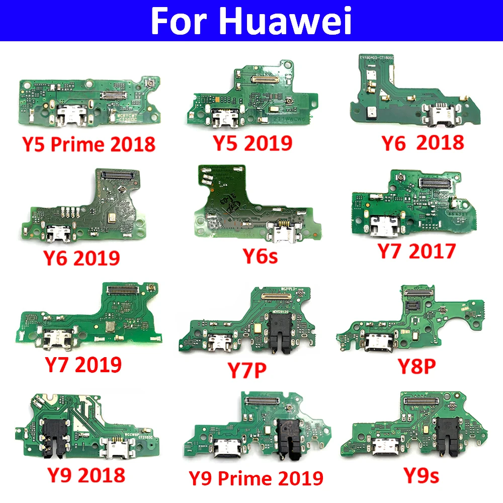 USB-разъем для зарядки док-порт гибкий кабель Huawei Y5 Y6 Y7 Y9 Prime 2017 2018 2019 Y6P Y6s Y7P Y8P Y9s Y7A 2020