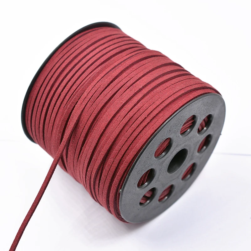 5 м/лот 2,6x1,5 мм полный плоский плетеный шнур из искусственной замши Корейский Бархатный кожаный браслет ручной работы с бисером для изготовления ювелирных изделий - Цвет: 033