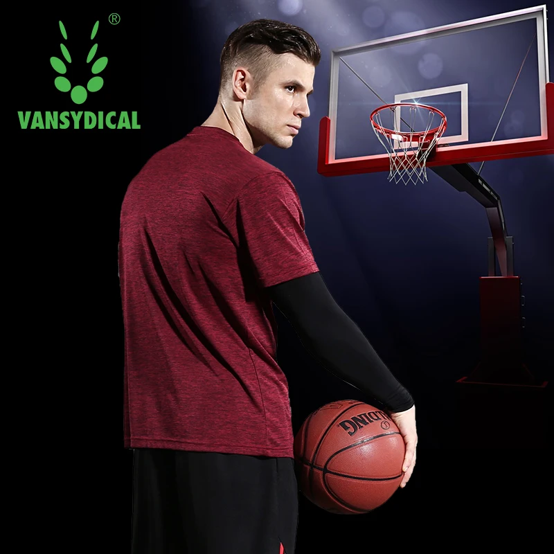 VANSYDICAL спортивная рубашка для мужчин, топы, футболки для бега, Мужская футболка для спортзала, Спортивная футболка для фитнеса, быстросохнущая, дышащая, бегущий хомбр