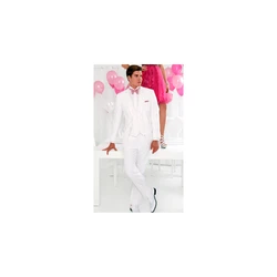 2022 New Arrival Notch Lapel Design Men's White Suits Custom Made Two Buttons Fashion Casual Wear Blazer 3 Pieces  Skinny