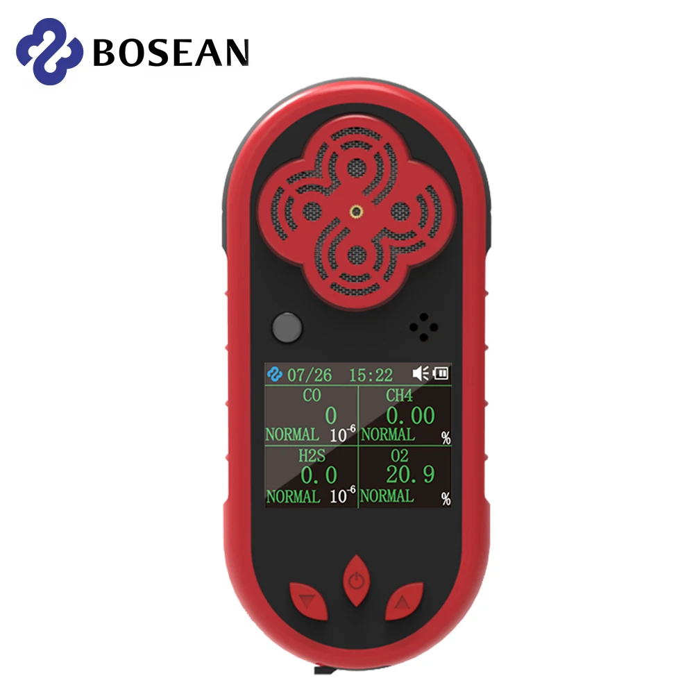 Bosean Industrial O2 H2S CO CH4 4 в 1 многогазовый детектор датчик кислорода сероводорода