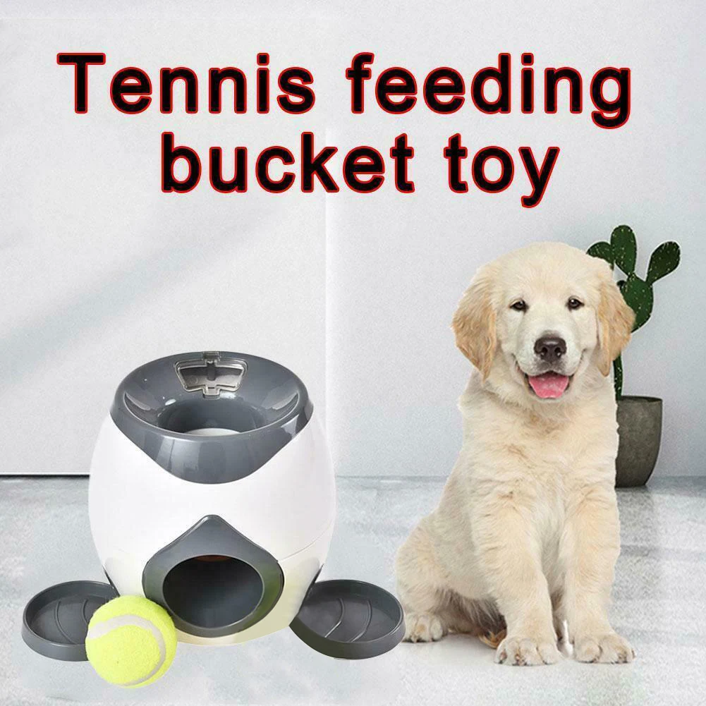 

Dog Slow Feeder Toy Ball Thrower Food Reward Machine Fetch Training Toys HUG-Deals
