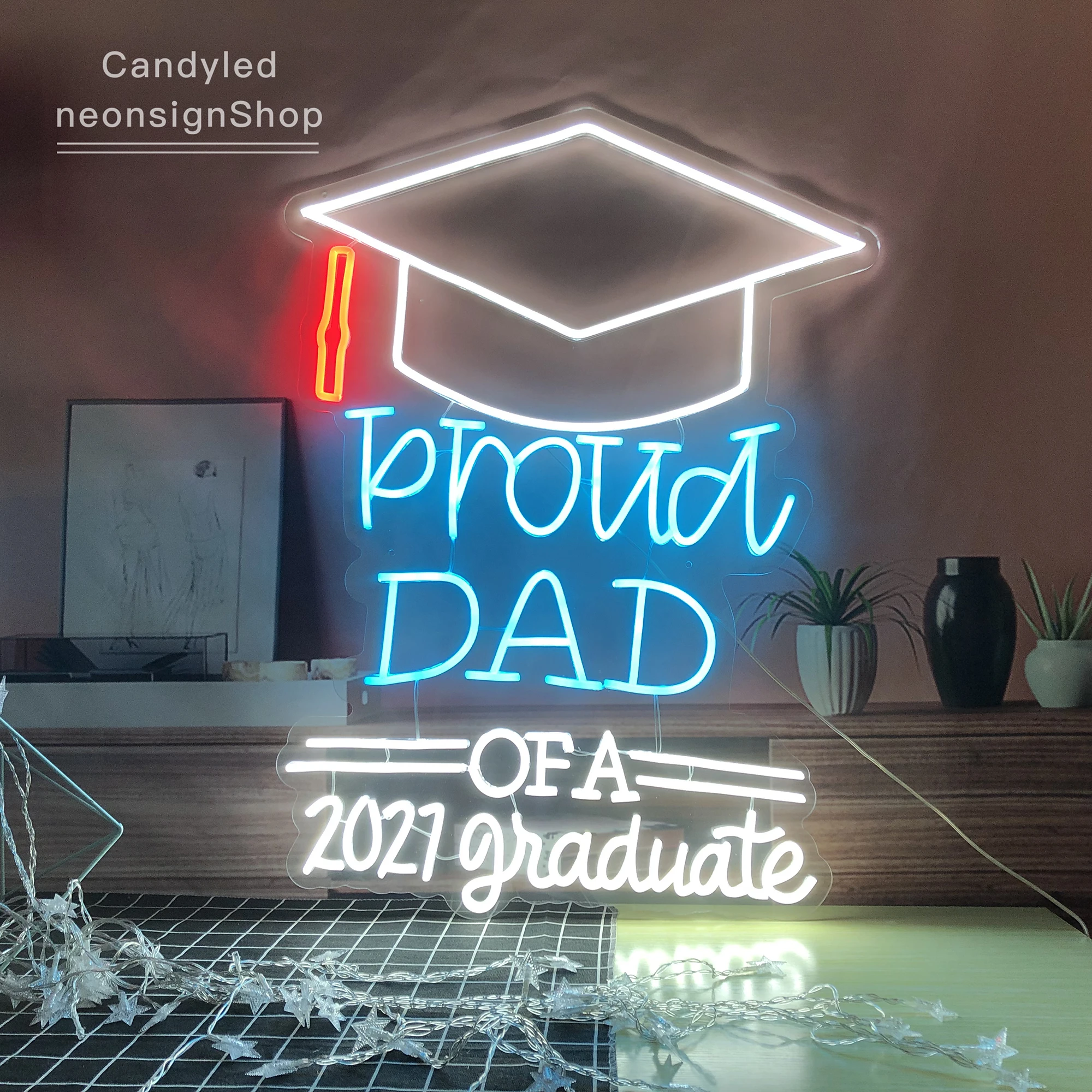 21 Graduation Custom Led Neon Sign Wall Decor For Home Graduation Party College High School Hell Background Light21 Graduati Neon Bulbs Tubes Aliexpress