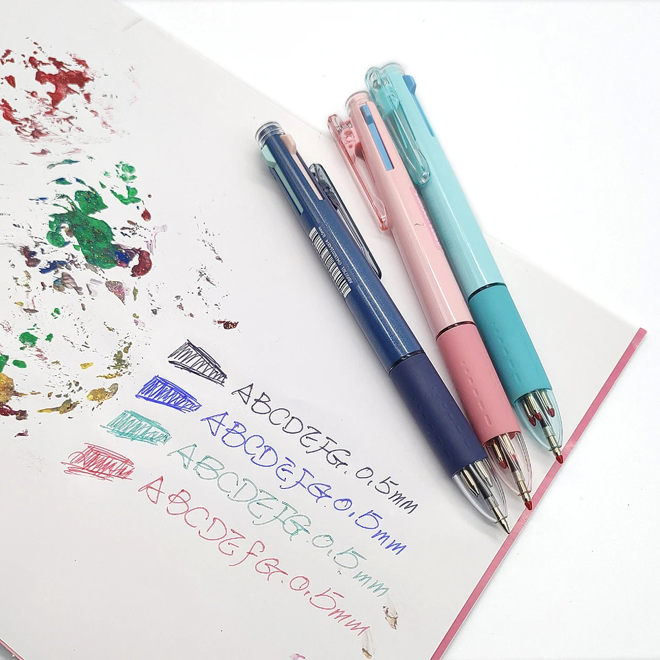 3 bolígrafo 4 tinta de color bolígrafos para Niños Estudiantes de escritura bolígrafo de escuela suministros de oficina bolígrafos Gel|Bolígrafos| - AliExpress