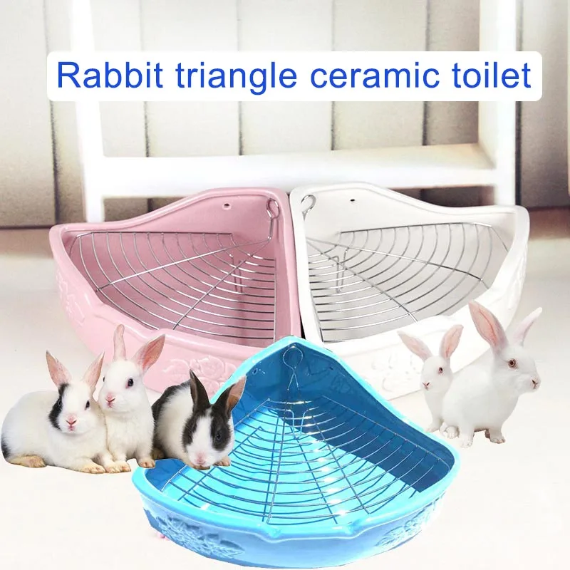 

Ceramic Pet Toilet Potty Trainer Corner Litter Box for Chinchilla Rabbit Hamster J99Store