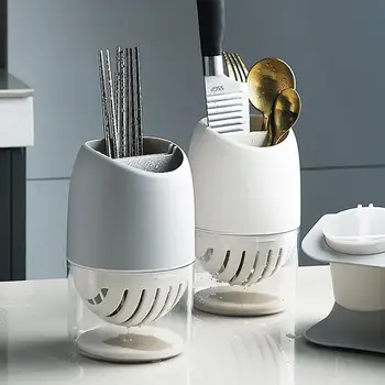

Behogar Kitchen Organizer Tableware Storage Holder Accessories Drain Dish Drying Rack Hollow For Chopsticks Spoon Fork Knife