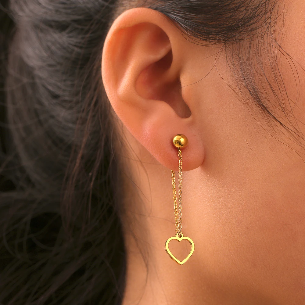 Dangle Earrings Drop Earrings Crystal Tassel Earrings Stainless Steel Chain Pearl Star Round Maple Leaf Heart Tassel Drop Earrings For Women Jewelry Gifts