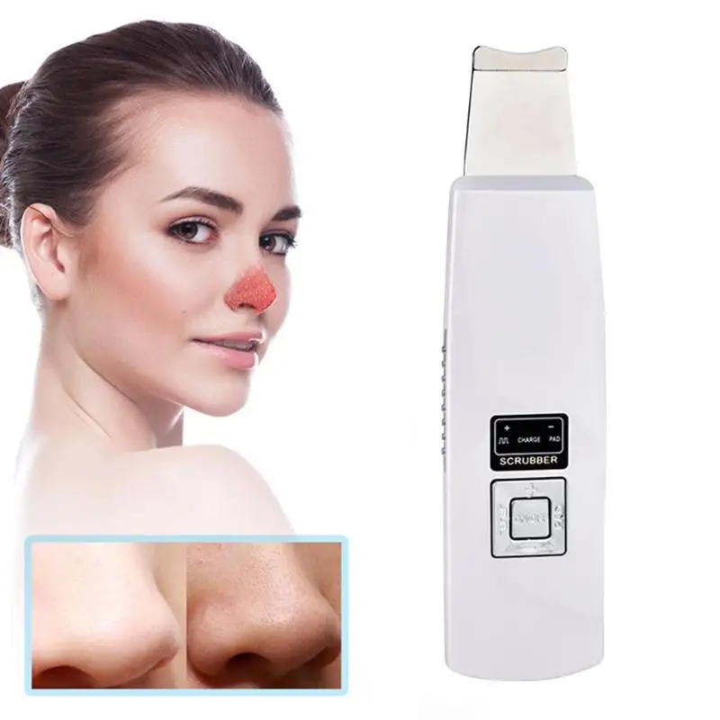 

Ultrasonic Face Skin Scrubber Deep Face Cleaning Machine Blackhead ead Skin Pore Remove Wrinkles Spots Facial Whitening Lifting