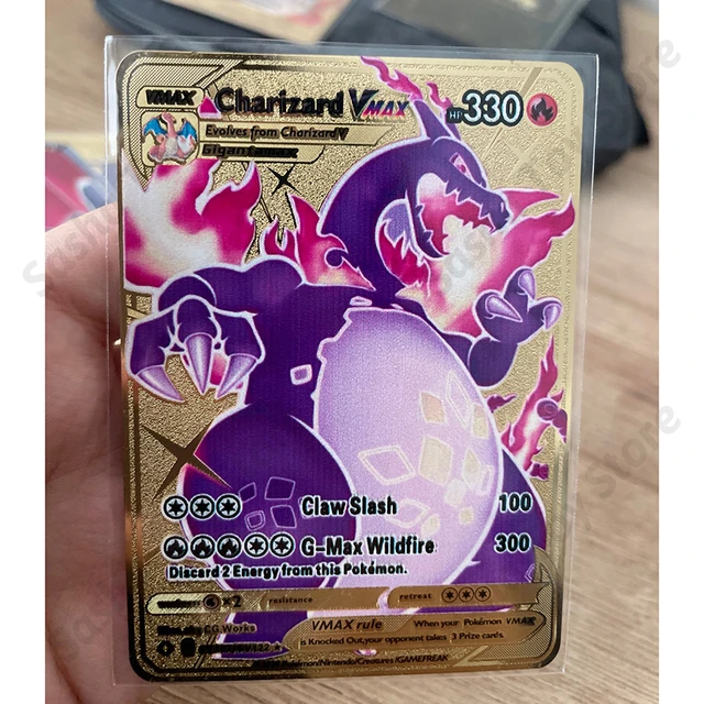 Pokemon Metal Cards Collection  Metal Pokemon Cards Charizard - Cards  English Vmax - Aliexpress