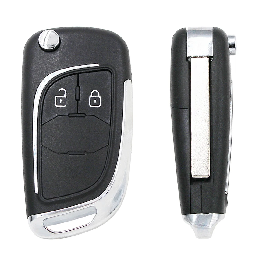 2 кнопки модифицированный флип складной ключ оболочки чехол fob для Chevrolet Aveo Cruze Orlando Trax Uncut HU100 Blade - Количество кнопок: upgraded shell