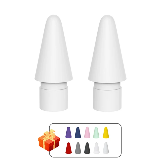 For Apple Pencil Tip Spare Nib Replacement Tip For Apple Pencil 1st 2nd Generation For Punta Apple Pencil 2nd Nib Stylus Pen Tip 2Pcs - White
