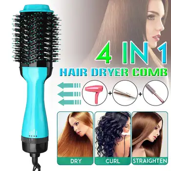 

4 In 1 Professional Hair Dryer 1000W Hair Straightener Curler Comb Electric Blow Dryer Comb Curling Brush Hair Roller Styler