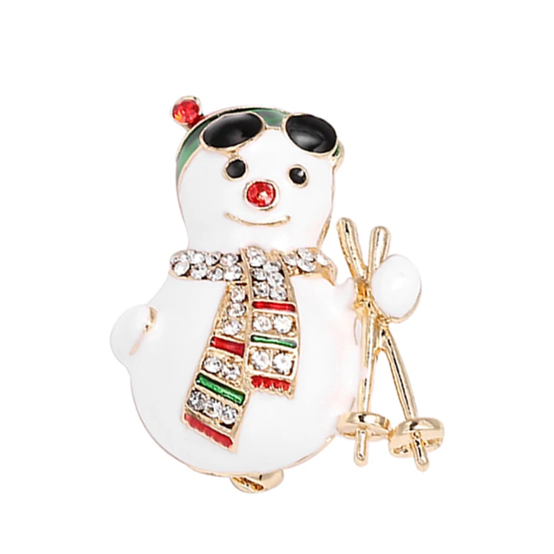 Boosbiy Новое поступление Рождественская эмалированная Снеговик Санта-дерево брошь «колокольчик» булавка рождественские подарки аксессуары ювелирные украшения для женщин