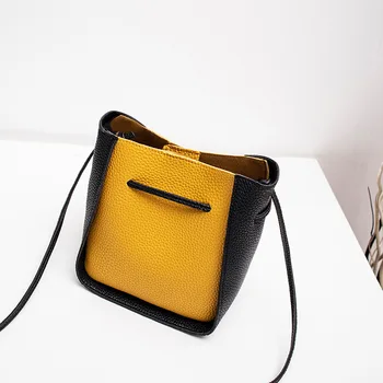 

Wholesale Contrasting Bucket Shoulder Bag Women Bag New Korean Personality Mini Small Messenger Bag Wallet Coin Wallet Tote Bag