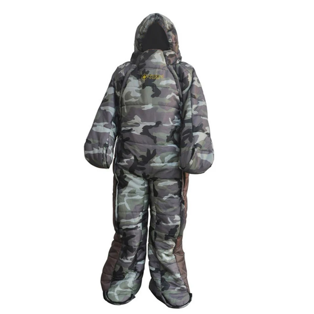Portable Outdoor Camping Trip Full Body Wearable Sleeping Bag - Free Walker Design with Arms Legs - Easy Wear and Off Waterproof