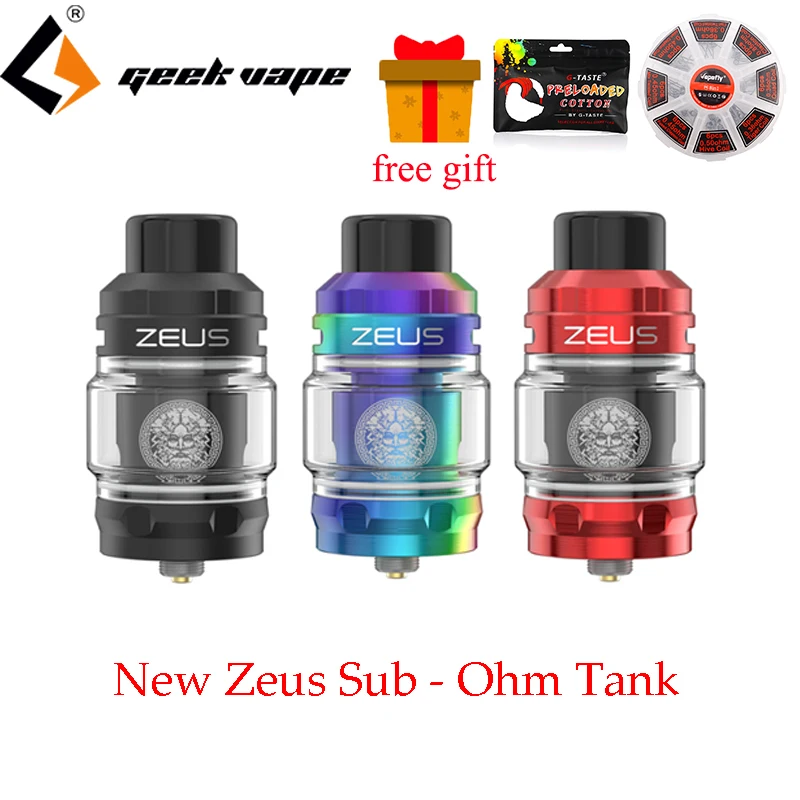 Online Tanque de sub ohm de Geekvape Zeos atomizador de capacidad de 5ml con bobina Z1 de malla 0.4ohmios 0.2ohm tanque SUBOHM de zegis mod VS.