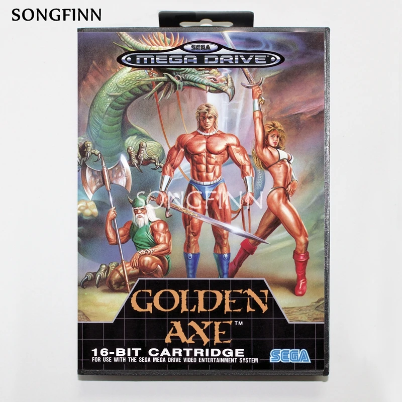 16 бит MD карта памяти с коробкой для sega Mega Drive Genesis Megadrive-Золотой топор ЕС |