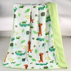 Зимнее детское одеяло с мультяшными животными, короткий плюшевый детский Пеленальный конверт для новорожденных, коляска, одеяло s для