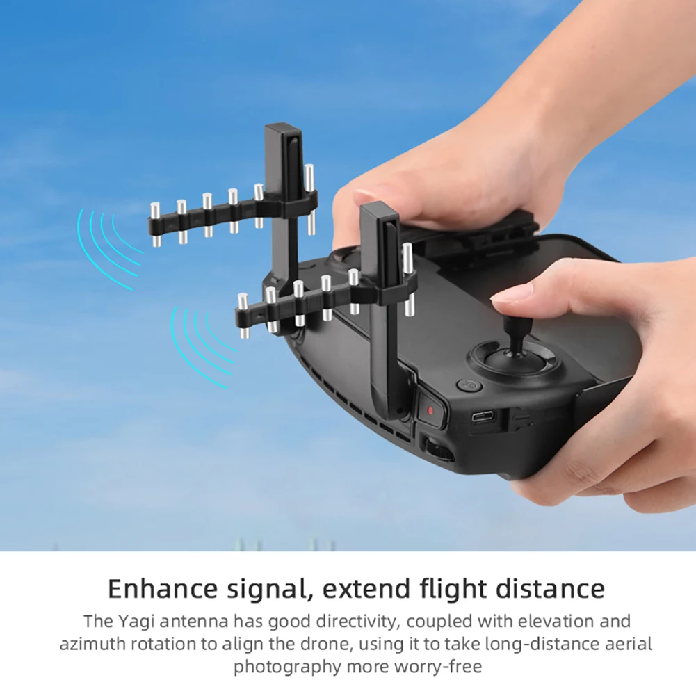 

2pcs Controller waft Booster Yagi Antenna Range Extender for Mavic Mini Drone Transmitter Range Extension