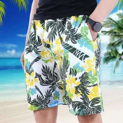Fashion Breathable Beach Pants Men's Casual 5-point Pants Quick Dry Summer Swimming Pants Summer