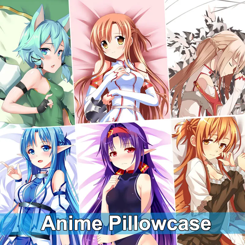 

Sword Art Online Dakimakura Cover Anime Pillow Case Otaku Hugging Body Cushion Kirigaya Kazuto Kirito Yuuki Asuna Pillowcase