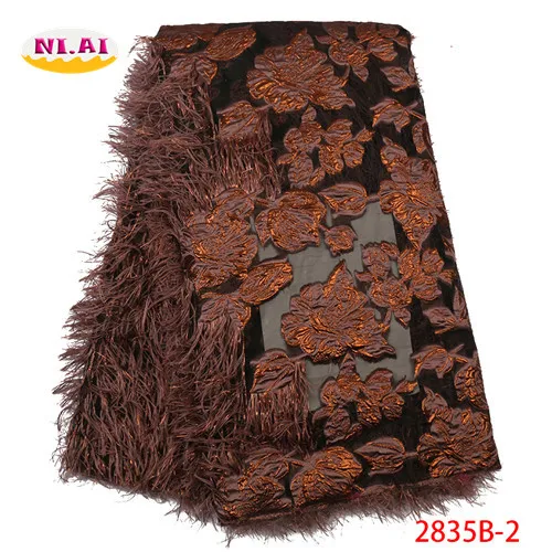 Brocade Lace Fabric, African New Brocade Fabric, Nigeria Lace Materials Mr2835b