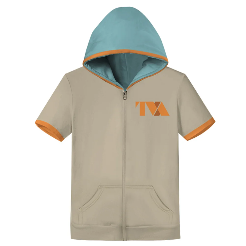 Футболка Loki с капюшоном коротким рукавом на молнии | Тематическая одежда и