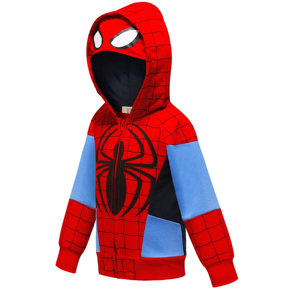 Детские толстовки для мальчиков супергерой паук-человек Iron_man косплей детские костюмы на Хеллоуин пальто для девочек - Цвет: 8
