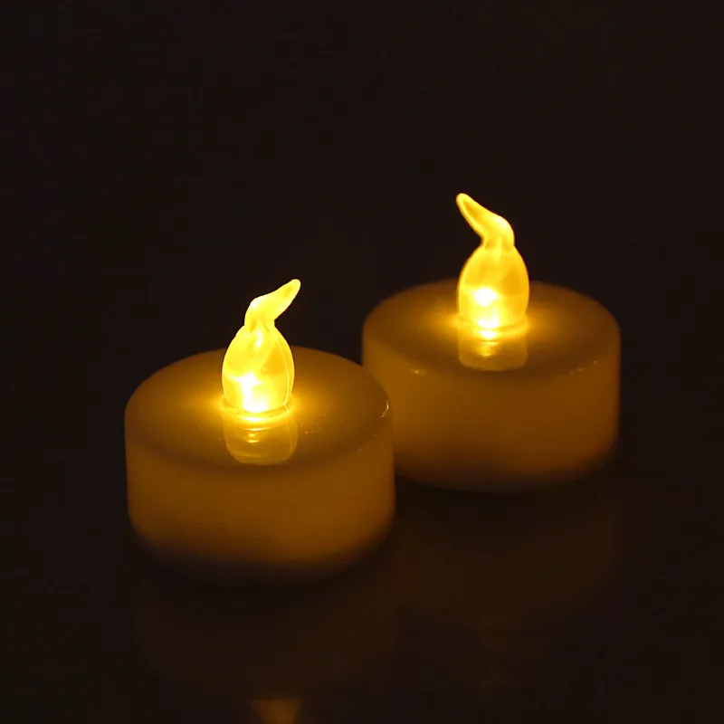 6 шт. светодиодный светильник-Свеча на батарейках, лампа для чая, имитирующая цвет пламени, мигающие свечи для украшения дома, свадьбы, дня рождения, вечеринки