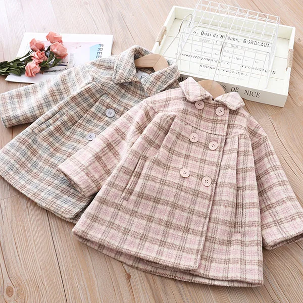 Girl's Wool Coat Children's Clothes Thick Baby Cotton-Pa