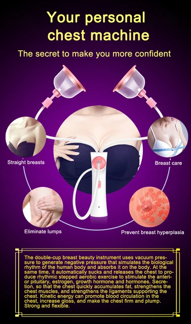 Massaggiatore Seno Elettrico Senza Fili - Con Coppe, Per Ingrandimento E Cura, Impermeabile