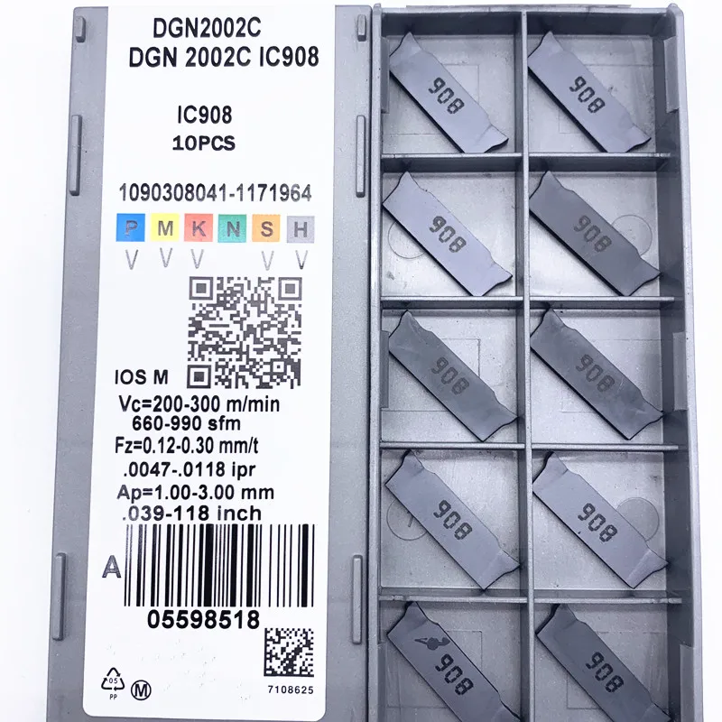 

Iscar 10pcs DGN2002C/2002 J IC908 Carbird Inserts
