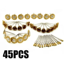 45 шт. латунный проволочный набор кистей для снятия краски, мягкие металлические инструменты для дезактивации