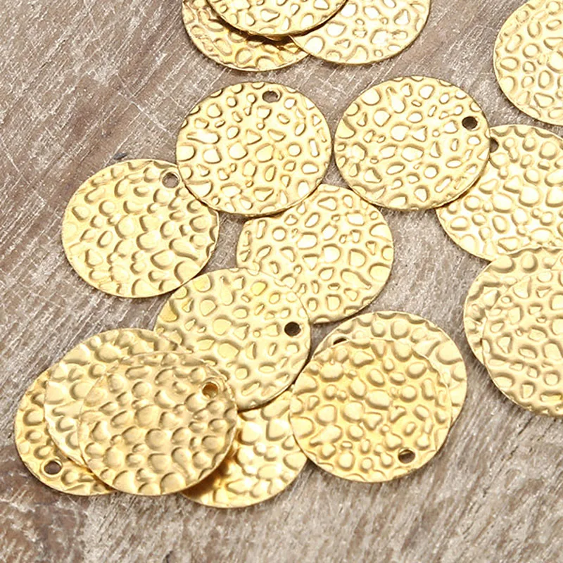 

50PCS/lot Copper Coin Charms brass Round Disc Coin Charms Pendants Fit Necklace Bracelet Jewelry Makings