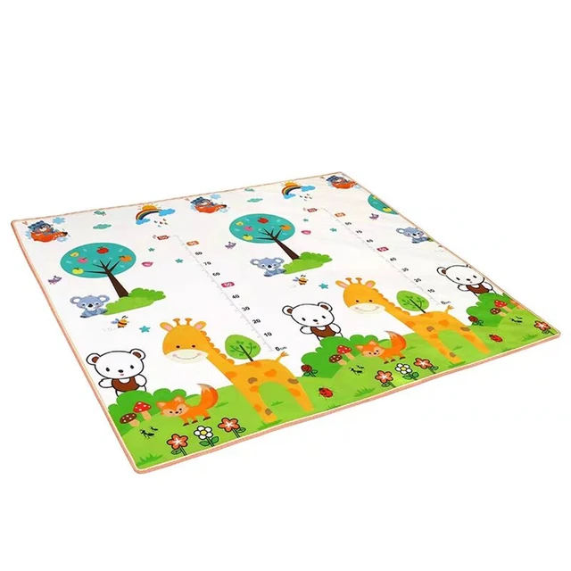 1cm XPE Environmentally Friendly Thick Baby Crawling Play Mat Folding Mat Carpet Play Mat for Children's Safety Mat Rug Playmat green