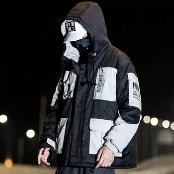 

2019 Winter Men Stretwear Thick Jacket Harajuku Coat Jackets