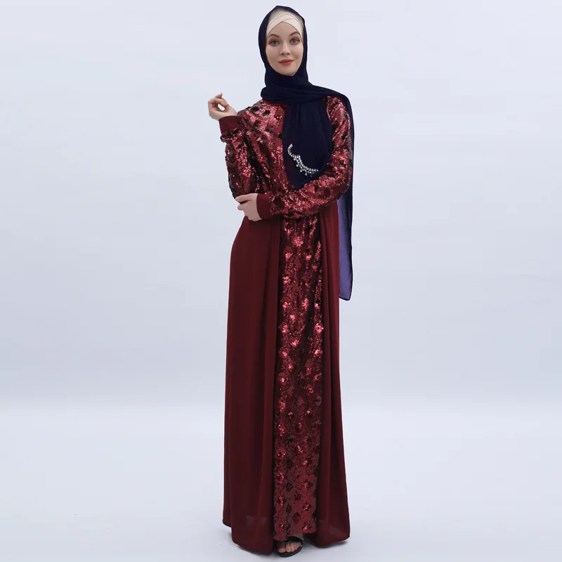 

Muslim Abaya Beading Dress Cardigan Pearls Tunic Long Robes Kimono Jubah Ramadan Arabic Turkish Thobe Islamic Prayer Clothing