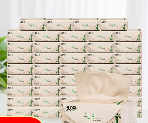 Shijili Bamboo Pulp Natural Colored Paper 4 Layers Thickened Natural Color Paper Paper Paper For Household Toilet Paper Facial Tissue Aliexpress