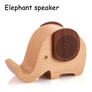 

Portable Lovely Cartoon Wooden Gift Wireless Bluetooth Speaker Subwoofer Mini Column Music Center Handsfree with Mobile Phone