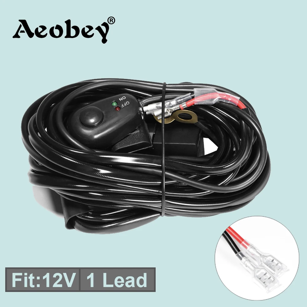 Aeobey 1 свинцовый светильник бар жгут проводов 3 м 12v 40A реле ткацкий станок кабеля