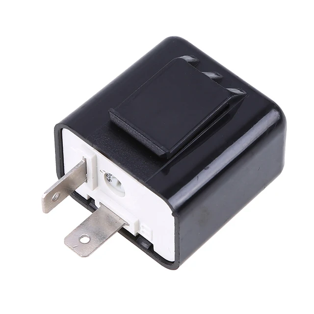 12V 2 Pin LED Flasher Frequency Relay Turn Signal Indicator Motorcycle Motorbike Fix Motorcycle Flasher Multiple Protection Safe Black