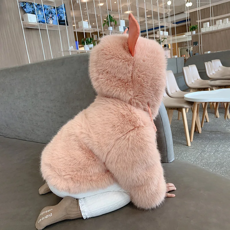 لطيف آذان كبيرة أفخم الطفل سترة الخريف الشتاء الدا...