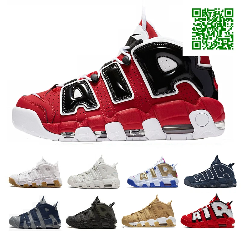 

2019 Uptempo Mens Basketball Shoes For Women 96 QS Olympic Varsity Maroon 3M Scottie Pippen air Sports Sneakers Size 36-47