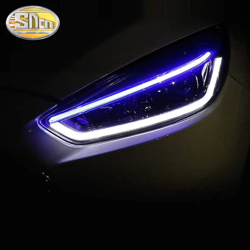 Чехол для автомобиля для Ford Focus фары MK3 светодиодный налобный фонарь DRL все линзы указатель поворота высокое/ближний свет в сборе