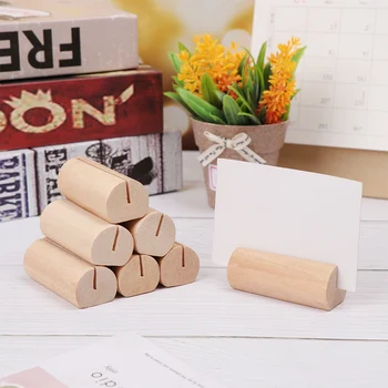 

1/3Pcs Simple Natural Wood Notes Clips Photo Holder Clamps Support Desk Card Messages Crafts Wedding Office School Supplies