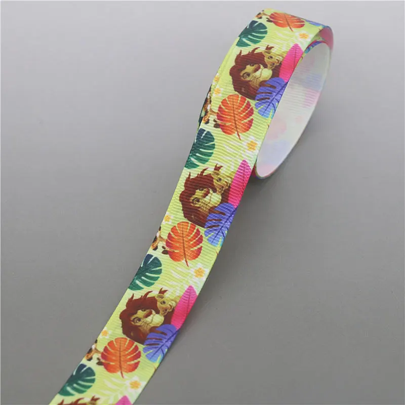 DHK 50 ярдов Фламинго король напечатанный Grosgrain ленточный аксессуар Hairbow головной убор украшение «сделай сам» оптом OEM S1155 - Цвет: 10155